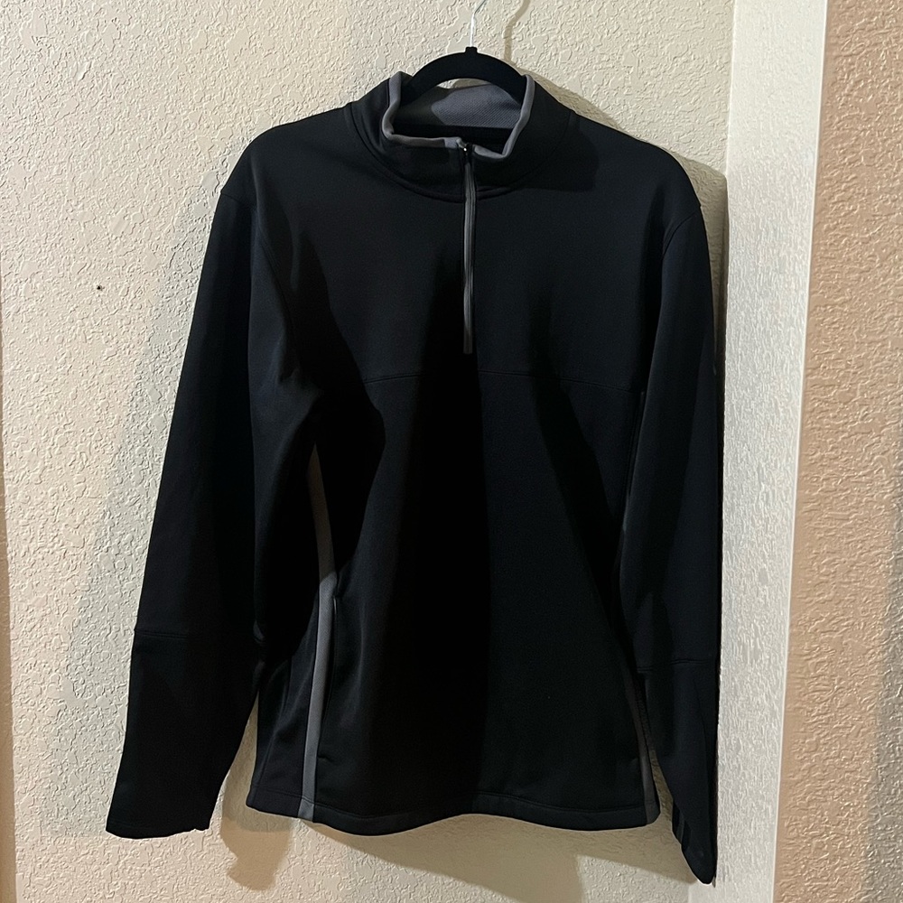 Nike Golf Standard Fit 1/4 Quarter Zip Sweatshirt Black Small S EUC Therma-Fit